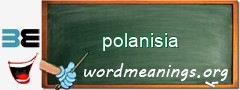 WordMeaning blackboard for polanisia